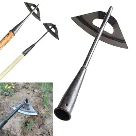 Buerkeo 787997451786 Gardening Tools Hollow Hoe Allsteel Hardened Sharp Edge Garden Wee