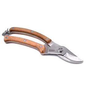 Bugui 823717632070 Wood Handle Pruning Shears Sk-5 Steel Blade 1-inch Cutting Capacity Sharp