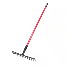 Bully Tools 445044820833 Level Head Rake Fiber Glass Handle Landscaping Equipment Home Garden Use 16 In