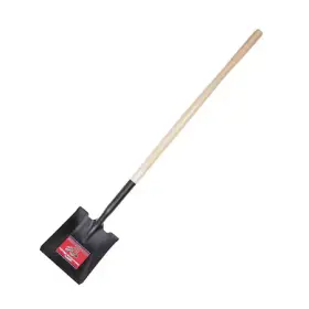 52525 Bully Tools Square Point Shovel 14 Ga Steel Blade Wood Handle