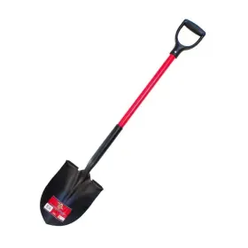 Bully Tools 735390825109 14-gauge Round Point Shovel With Fiberglass D-grip Handle