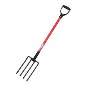 92370 Bully Tools Spading Fork Fiberglass D-grip Handle