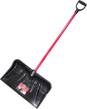 92814 Bully Tools Snow Shovel Fiberglass D-grip Heavy Duty Wide Scoop Push For Driveway