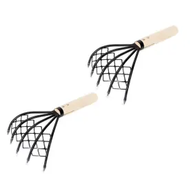 L153hws4221gbpno Cabilock Clam Rake For Clamming 2pcs Claw With Mesh Net Seafood Dig