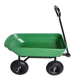 Cadeninc 774829055854 Steel Garden Cart With Wheels Green