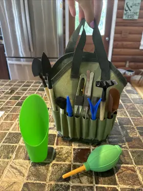 California Picnic 718194939548 Succulent Kit Organizer Bag Gardening Tool Set Terrarium Green
