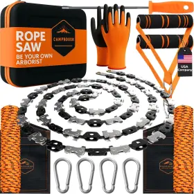 Rs2301 Campndoor High Limb Rope Saw 53 In - Zero Effort 360 Chain Sharp Manual Tree