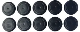 Caplugs 656729199879 1 1/4 Inch 1.25 Black Rubber Plugs For Flush Mount Body And Sheet