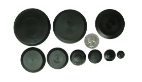 Caplugs 703570181178 50 Piece Flush Mount Black Hole Plug Assortment For Auto Body And Sheet