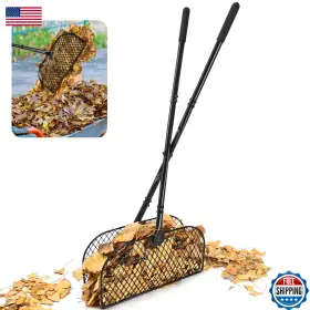 B0f8hrvnv8 Carod Leaf Grabber Rake Long Handle Lightweight Metal Leaves Grass Picker