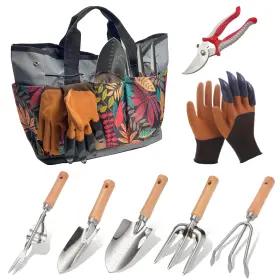 Hbgj-01 Caroyino Gardening Tool Set Of 8 Pcs Stainless Steel Garden With