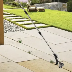 Ldtm50006 Carsty 2-in-1 Weed Puller Tool With Wheels Detachable Stand Up Removal Garden