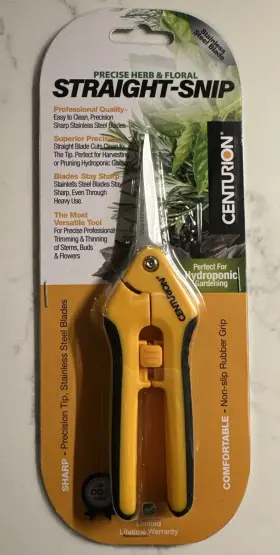 Centurion 845049001973 Precise Herb And Floral Straight Snip Rubber Grip Stainless Steel New