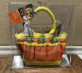 Champagne & Eggs 877792005328 Mini Indoor Garden Tool Set And Canvas Tote 6 Pcs Stainless Diy Crafts
