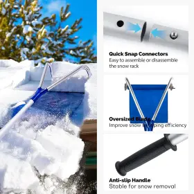 Cy-sf08 Change Moore Snow Roof Rake 21 Ft Adjustable Aluminum Removal Tool Wi #2