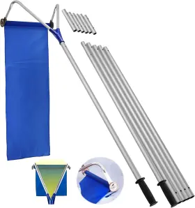Cy-sf08 Change Moore Snow Roof Rake 21 Ft Adjustable Aluminum Removal Tool Wi
