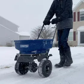 81008a Chapin Salt And Ice Melt Spreader 80 Lb Capacity Steel Frame Poly Hopp