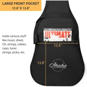 8620b Chapin Acoustic Guitar Bag 0.2 Inch Padding Adjustable Shoulder Strap 41inch Ca #2