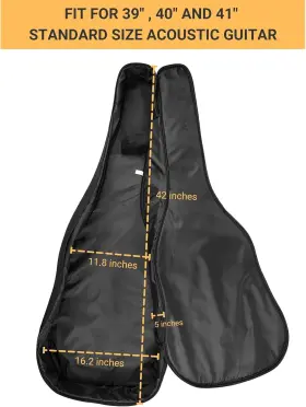 8620b Chapin Acoustic Guitar Bag 0.2 Inch Padding Adjustable Shoulder Strap 41inch Ca #3