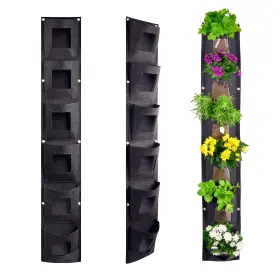 Charguy 645781041998 Hanging Planter Bags Vertical Garden Planting Wall Gardening Grow Bag 6 Poc