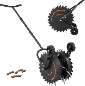 Check Description 445001470484 Rolling Lawn Core Aerator 16.6 In Coring Roller With Anti-clog Tines H