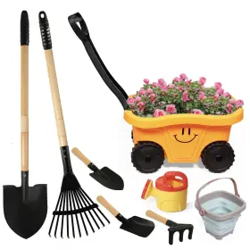 Wagon8 Cheerbank Kids Gardening Tools Set 8 Pieces Wagon With Beach And Garden Shovel