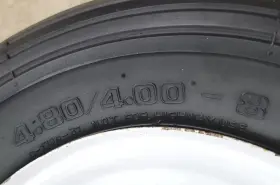 Cheng Shin 062093424866 Wheelbarrow Tire And Rim 2-ply Tubeless 30 Psi 4.80/4.00 - 8 Straight Tread #2