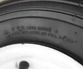 Cheng Shin 062093424866 Wheelbarrow Tire And Rim 2-ply Tubeless 30 Psi 4.80/4.00 - 8 Straight Tread #3