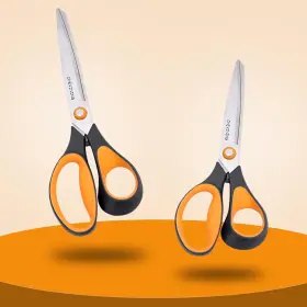 Chevining 782751575395 7 Inch 8 All Purpose Scissors Utility For Office Middle Orange/gray #3