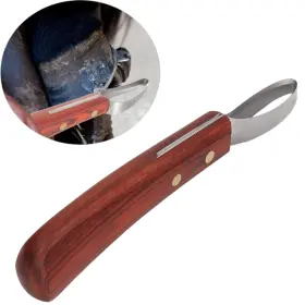 Chiciris 977772635485 Hoof Knife Double Edged Trimming With Wooden Handle Horse Farrier #2
