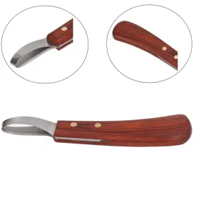 Chiciris 977772635485 Hoof Knife Double Edged Trimming With Wooden Handle Horse Farrier #3