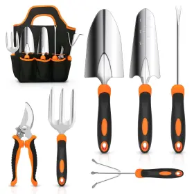 Chryztal 717162615644 Garden Tool Set Stainless Steel Heavy Duty Gardening With N