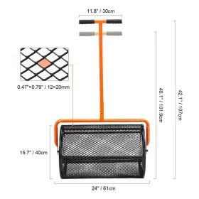 D0102h2l2ry Cisvio Spreaders 28.3 Inch H Height Adjustable Lawn Handheld Powder-coated Steel #2