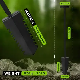 Ckg 196852879816 Metal Detecting Shovel Digging Tool With Double Serrated Blade Heavy Duty D #3