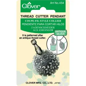 Clo454 Clover Thread Cutter Pendant Antique Silver 454