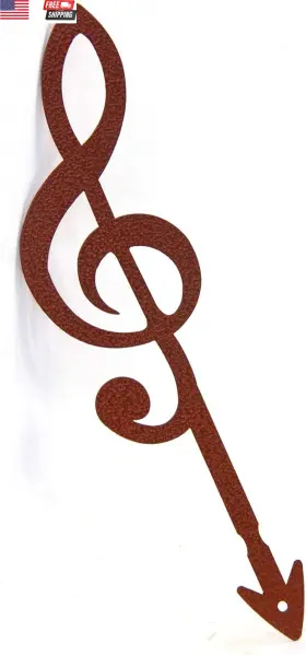 Co Ltd 445016811838 Plantpots Decoration - Powder Paint Coating Garden Stake-treble Clef