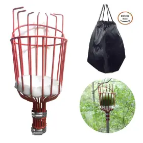 Coconut 649670945763 Fruit Picker Pole With Basket Extendable Long Handle Easy To A #2