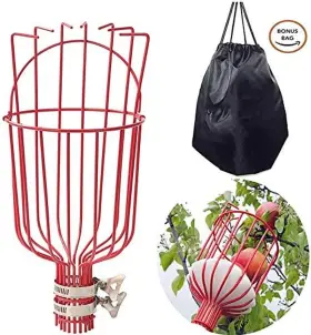 Coconut 744110416824 Fruit Picker Tool With Basket And Pole Easy To Assemble #2