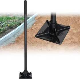 Pzq88 Coconut Heavy Duty 8x8 Inch Steel Tamper Tool With 59 Handle For Leveling Soil