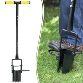 Colwelt 702401716787 Bulb Planter Tool Long Handle Serrated Base Gardening Transplanter With