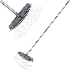 C057 Colwelt Thatch Rake 24 Steel Tines Dethatching With 54 Lightweight Stainless
