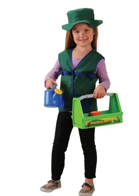 Constructive Playthings 649829268941 Kids Toddlers Gardener 17-piece Gardening Set With Yard Tools