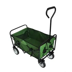 Coolshark 652726350640 4 Cu. Ft. Foldable Fabric Garden Cart Outdoor Collapsible Trailer Grass Green