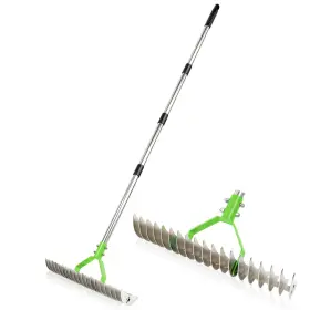 Copiu 689323627707 Thatch Rake 15 Inch Wide Dethatcher Robust Lawn For Clean