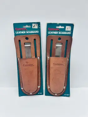 Ac-7220 Corona Tools Leather Scabbard Tool Pouch Ac 7220 Grain Nos 1993 Lot Of 2 Usa