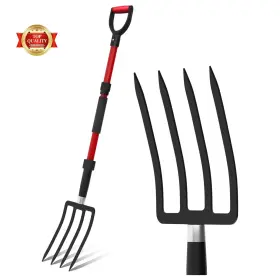 Cosita 313093581562 Pitch Fork For Garden 44-inches Pitchfork With Fiberglass Handle Gardening Spa