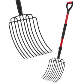 B0fl17dw2l Cosita Pitch Fork For Garden Wide Pitchfork With 10 Metal Tines Heavy Duty Gar