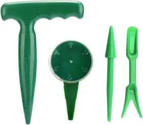 21012401 Cozyou Adjustable Handheld Seed Dispenser Tool Set Dibber And Widger For Planting - 4