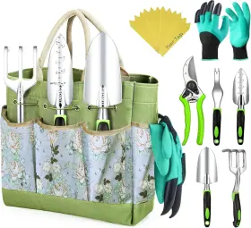 Growitgts003 Craft911 Heavy Duty Garden Tools 22 Pieces Floral Set - Rust Proof Non-slip