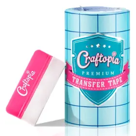 B01fwateae Craftopia Transfer Paper Tape Roll 6in X 50ft Clear Blue Alignment Grid Self Adh